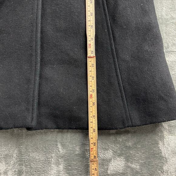 Mackage Jacket Women XS Wool Cashmere Trench Coat Belt Button Quiet Luxury Black - Picture 13 of 15